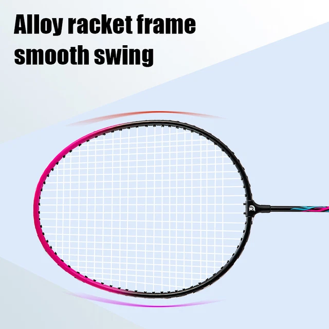 Badminton Racket Set Of 2 Family Kids Adult Match Training Playing Resistant i
