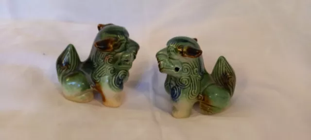 Small Pair of Chinese Foo Dogs.