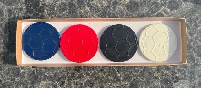 Juego de 4 lápices de fútbol americano vertidos a mano | Rellenos de medias | Bolsas de fiesta | Favores