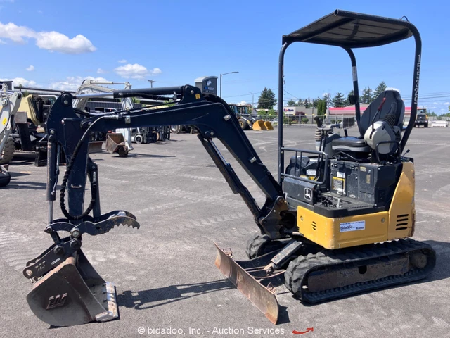 2016 John Deere 17G Hydraulic Mini Excavator Hyd Thumb Blade Q/C Yanmar bidadoo