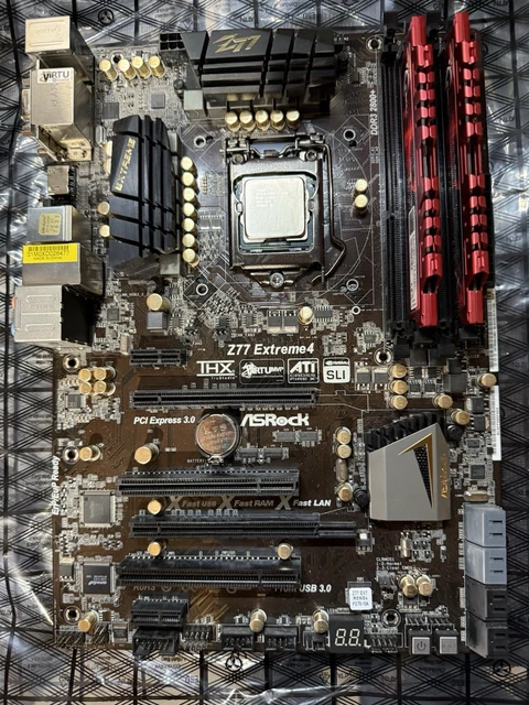 ASROCK Z77 EXTREME4 LGA1155 ATX Z77 Motherboard 8gb DDR3, Intel I7 - Main Image