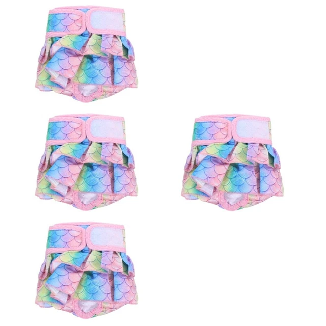4 PCS Kleine Hundewindeln wiederverwendbare Hundewindeln Hundehose Haustier Baum