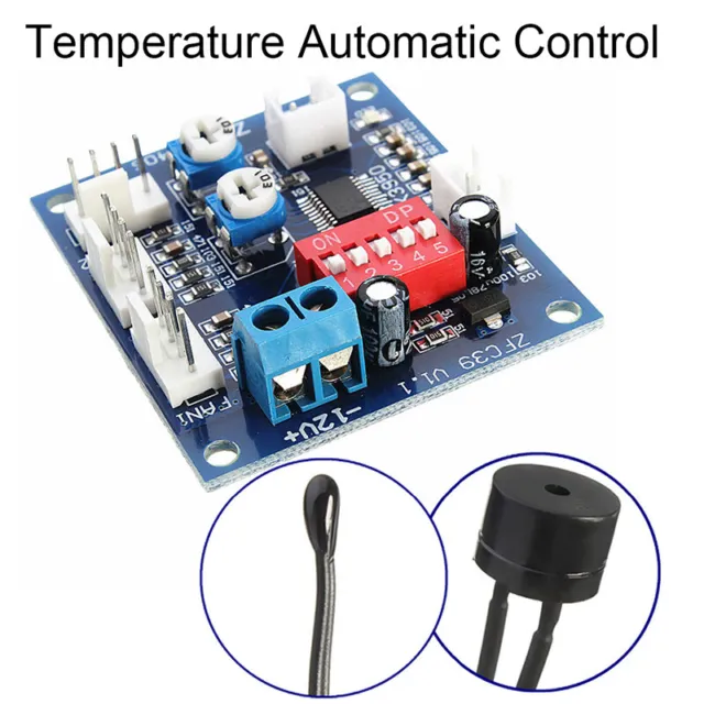Automatic Temperature Control CPU Fan Speed DC Controller 12V PWM PC Board-il