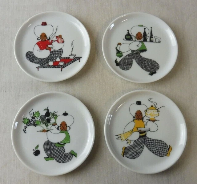 Lot de coupelles / petites assiettes, décor oriental, en céramique Fürstenberg