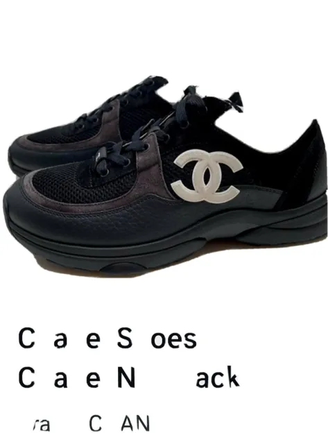 CHANEL 22S G38299 black white sneakers runners trainers EU 38-39 EUR sizes  $1,400.00 - PicClick