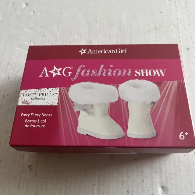 American Girl Frosty Frills Collection Furry Flurry Boots NIB NRFB RETIRED