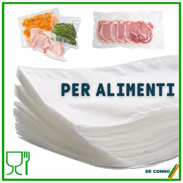 Buste sottovuoto Reber 100 sacchetti goffrate per alimenti 25 x 35 cm