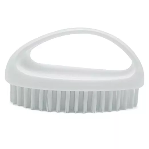 Hand and Nail Brush for Cleaning White Brush body with White Nylon Bristles