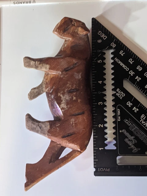 wooden hand carved tiger statue free standing