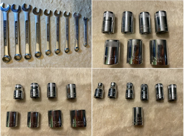 Vintage Craftsman 29-piece (+2) socket wrench set 33131 metric USA Orignal Owner