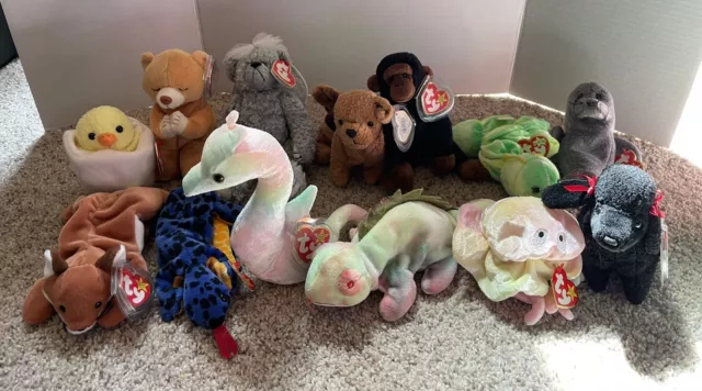 Ty Beanie Baby Babies Lot All With Tags- Animal Lot