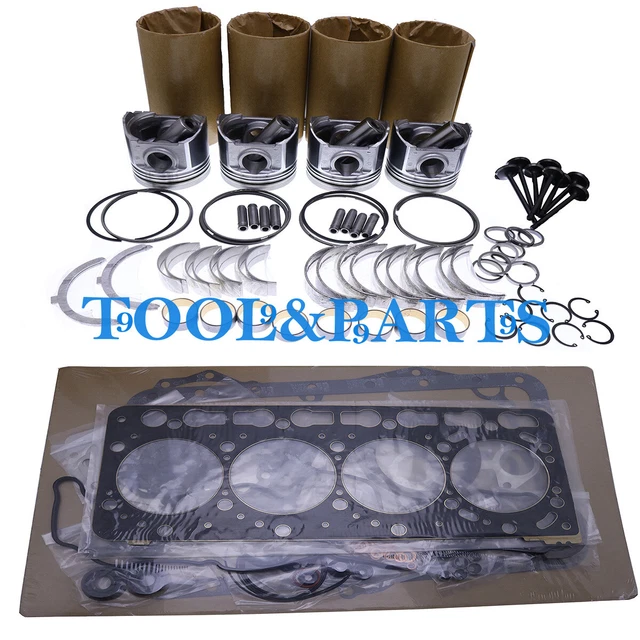 For Isuzu 4JB1 4JB1T Ovrehaul Rebuild Kit 2.8L Engine Bobcat 1213 843 853 Loader