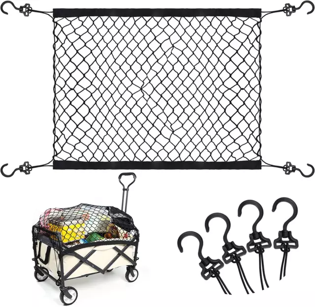 Coitak Cargo Net for Utility Folding Wagon, Heavy Duty Nylon Net for Beach Cart