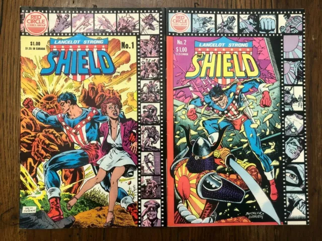Lancelot Strong The Shield 1 2 Red Circle 1983 Set Series Run Lot 1-2