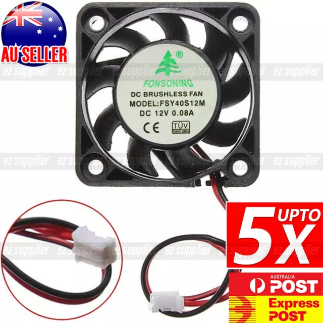 Brushless Silent Compute Fan 40x40x10mm DC 12V PC Case Cooling Fans Black HOT