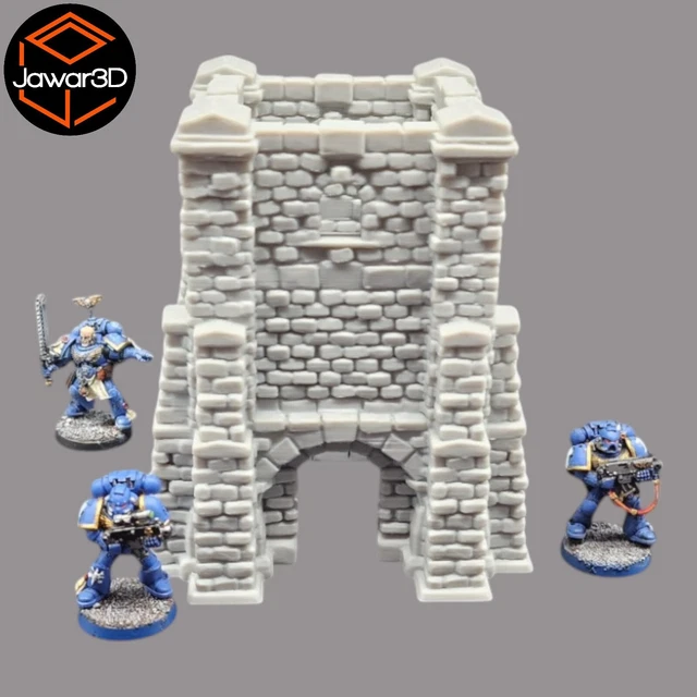 Miniature Tour Draven 28mm - Décors De Table Pour Wargaming - Terrain Scatter - Neuf Royaume-Uni