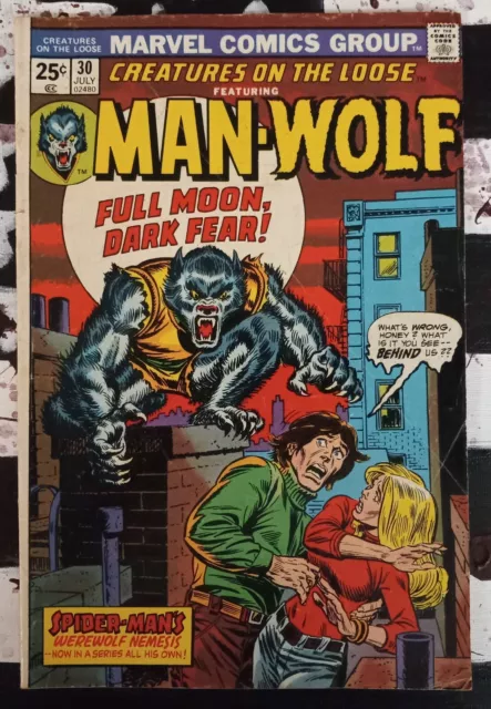 MAN-WOLF Vol.1/No.30 -CREATURES ON THE LOOSE - VINTAGE - MARVEL -SEE DESCRIPTION