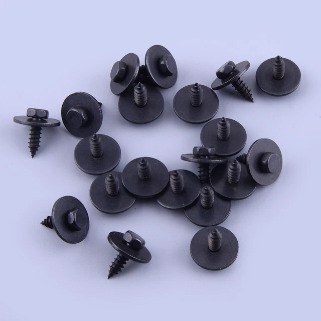 20x Underrun Protection Screws For BMW, Opel, Ford, VW – 6.3x19mm With Washer, Zinc Plated