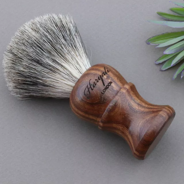 NEW - 100% Original BADGER HAIR SHAVING BRUSH IN WOOD HANDLE