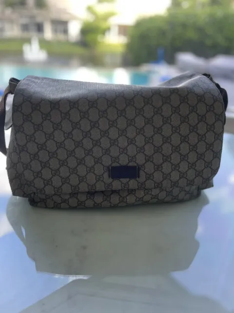 Gucci Canvas Monogram Diaper Bag