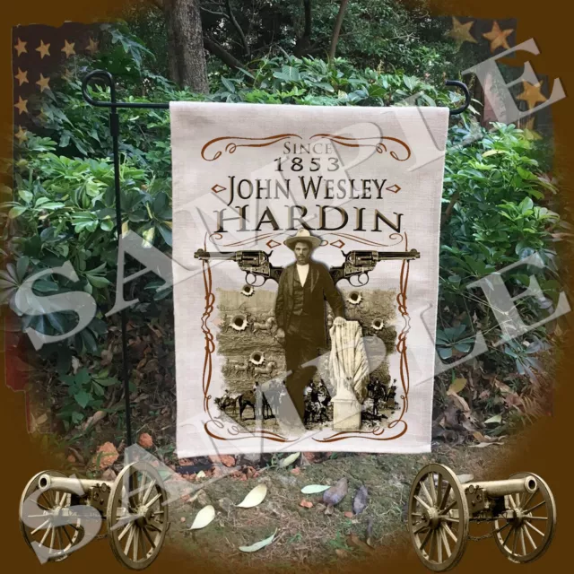 John Wesley Hardin Legends of the American Wild West linen garden/yard flag