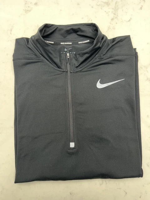 Top da corsa Nike mezza cerniera nero Dri-Fit da uomo taglia XL ottime condizioni