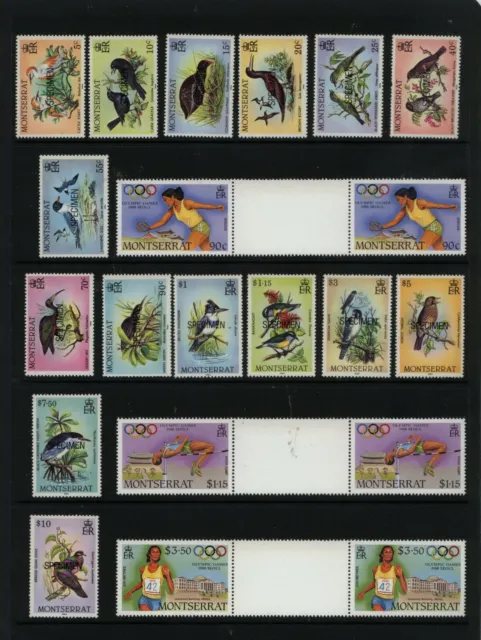 Montserrat  nice mint lot   with  170  specimen stamps      KL0808