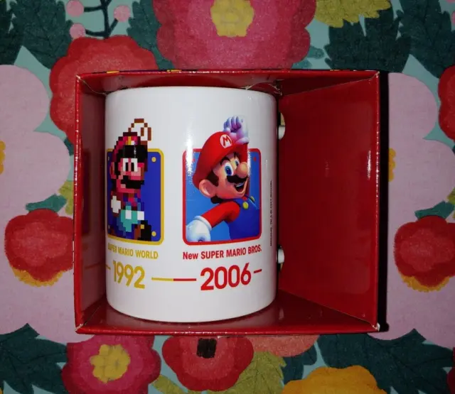 Super Mario Bros 11oz Ceramic Mug Cup NEW OFFICIAL Through the Years 1987 - 2006