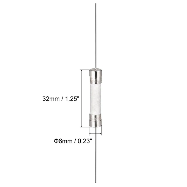 Fusibles Coup Rapide Fil Conducteur Fusibles Céramique 6mm x 32mm 250V F20A 5Pcs 2