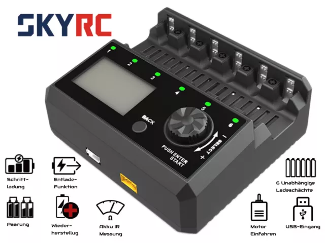 SkyRC NC2500 Pro intelligentes Analyse-Ladegerät für AA/AAA, NIMH/NiCd, Akkus