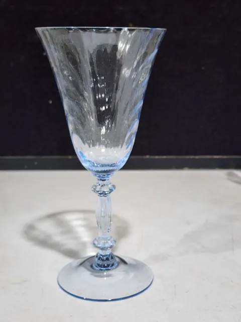 1- Cambridge Caprice Wine or Water Goblet Stemware  7 3/4" Tall Moonlight Blue