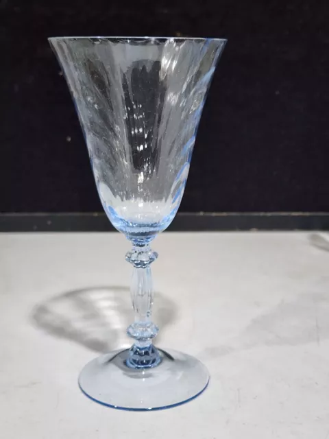 1- Cambridge Caprice Wine or Water Goblet Stemware  7 3/4" Tall Moonlight Blue