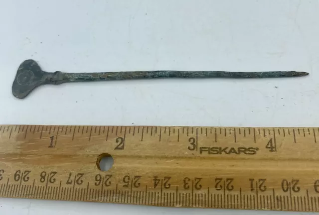 Ancient Roman Bronze Hair Pin Circa 200-300Ad R3