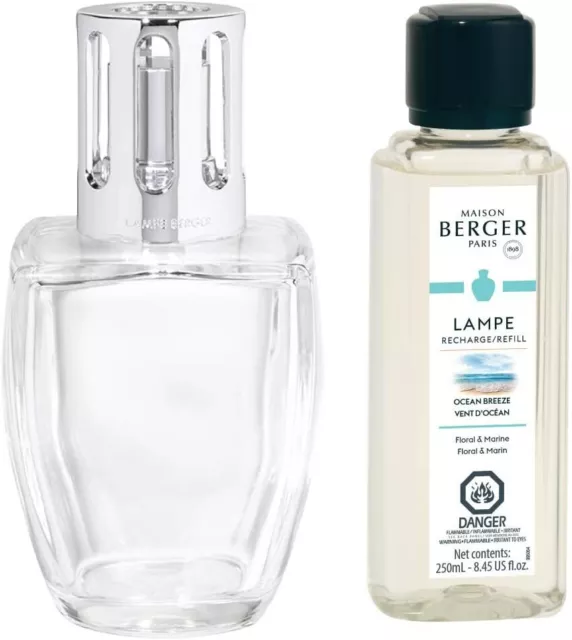 Maison Berger (Lampe Berger) June Clear Gift Set Lamp with 250ml Ocean Breeze