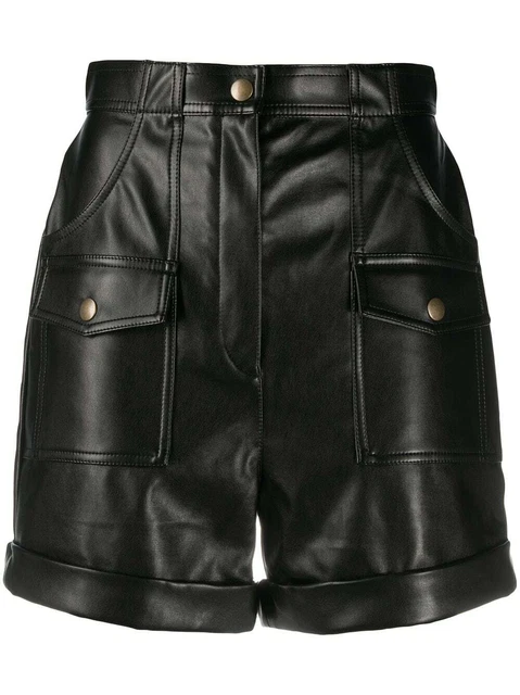 Originale pelle D'Agnello Motociclista Pantaloncini Nero Vera Moto Mutandine
