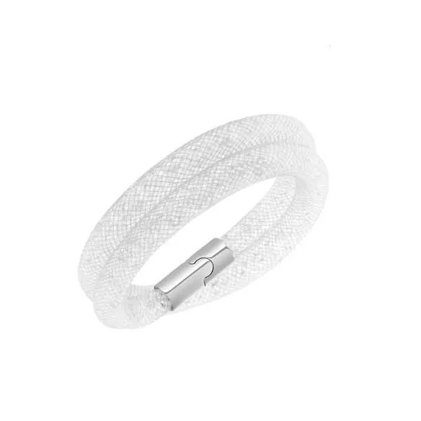 AUTH Swarovski Stardust Grey Double Bracelet 5089840 M NO BOX