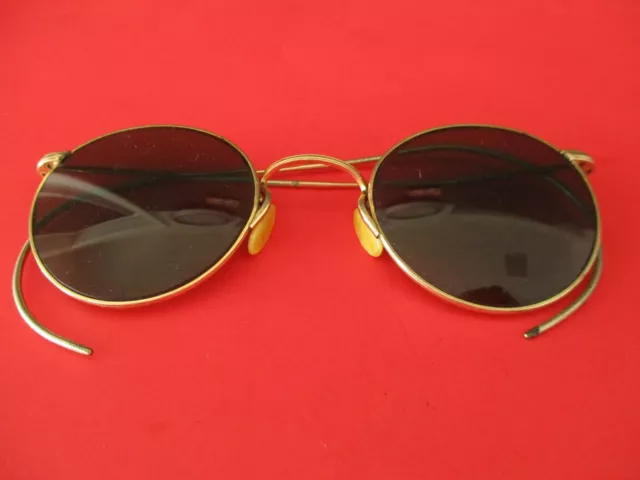 Vintage Ful-Vue~1/10 12K Gf Gold Rimmed Sunglasses~With Case