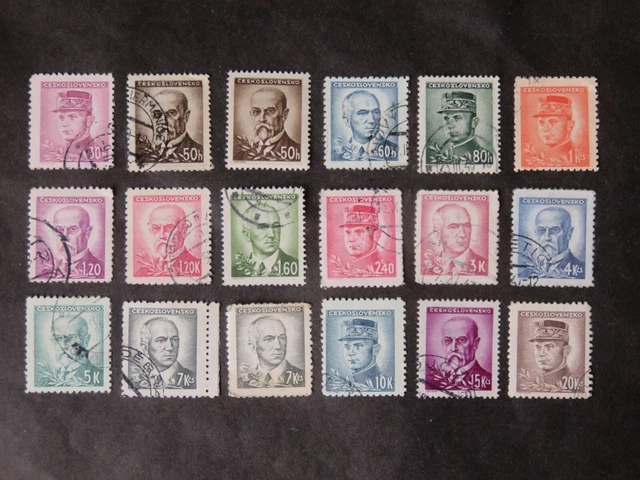 1945-1947 Tschechoslowakei Mi-Nr. CS 460 - 475  Personen gestempelt ungestempelt