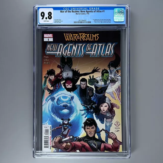 War of the Realms: New Agents of Atlas 1 CGC 9.8 1st Aero Luna Snow Wave NM/MT