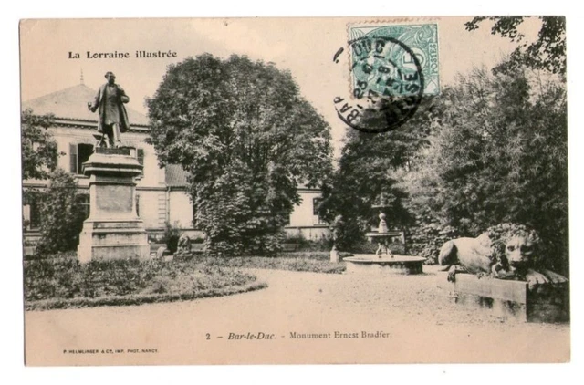55-47 cpa Bar-le-Duc - Monument Ernest Bradfer