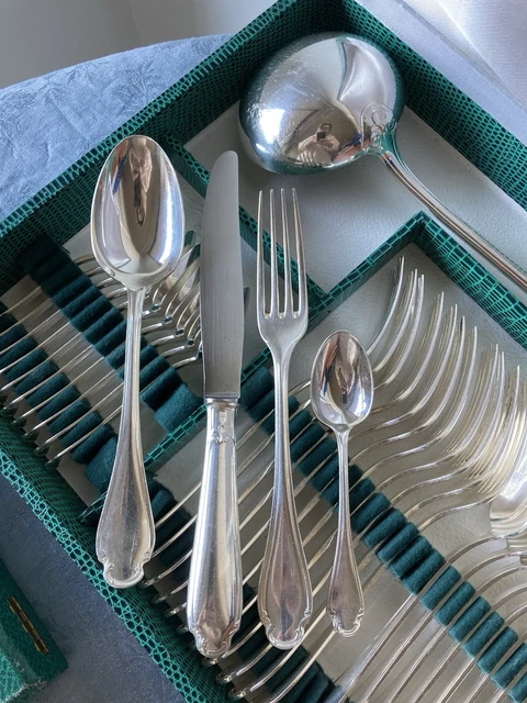 Ménagère Christofle 12 Personnes 112 Pièces En Métal Arg