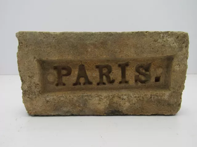 Old Vintage Rare Antique Clay Brick With Paris Letters