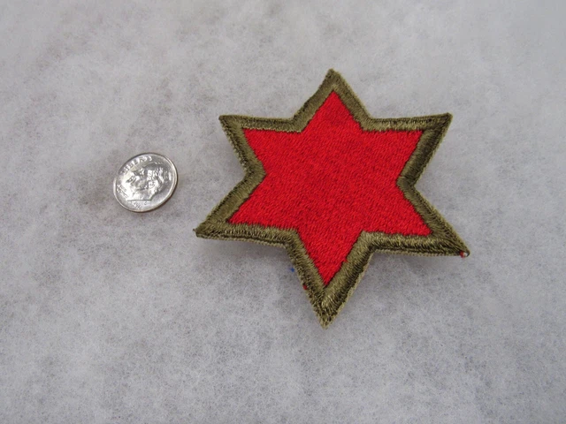 WWII US Army 6th Infantry OD border patch NOS