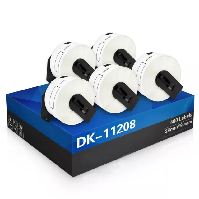 5x Alternative Etiketten Rollen für Brother DK11208 Label - Office Plus Serie