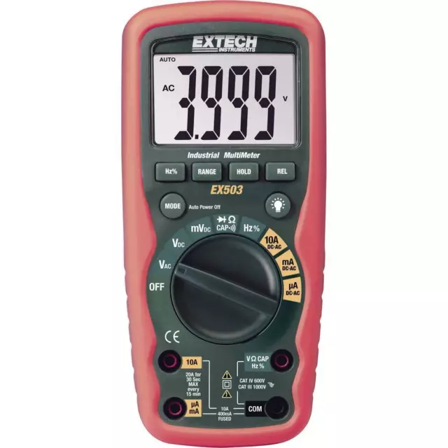 Extech EX503 Hand-Multimeter digital Wasserdicht (IP67) CAT III 1000 V, CAT IV