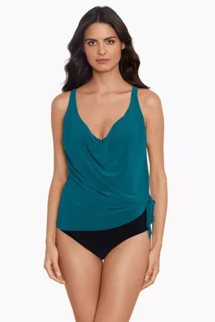 Magicsuit Plus Solid winnie Tankini Top  size 14  peacock 6006076 New