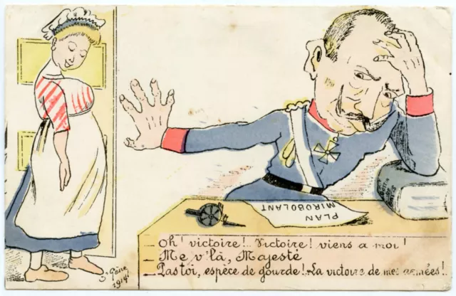 Caricatura Satirico Guglielmo II. Plan Enorme