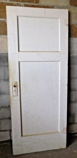 Antique Craftsman Style Two Panel Door - C. 1910 Fir Architectural Salvage 3