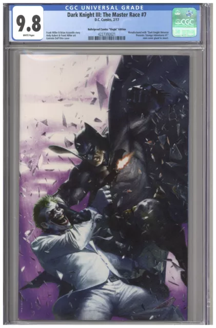 Dark Knight III The Master Race #7 CGC 9.8 Bulletproof Comics Virgin Dell'Otto