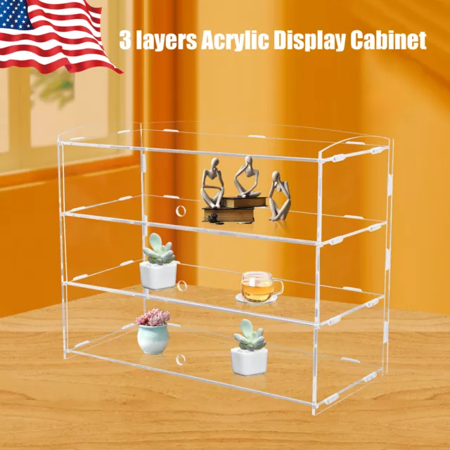 Acrylic Display Cabinet 3 Layers Case Retail Display Counter Cases Rack Cabinet